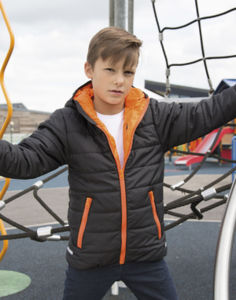 Lissoni | Coupe-Vent personnalisé pour enfant Noir Orange 1