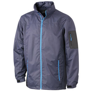 Coupe Vent personnalisable à capuche homme Marine Aqua