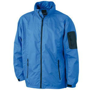 Coupe Vent personnalisable à capuche homme Royal Noir