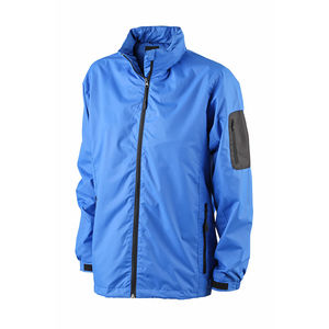 Coupe Vent personnalisé à capuche femme Royal Noir