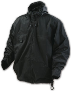 coupe vent personnalisé à capuche Noir