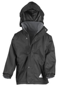 Kiwoo | Coupe-Vent Polaire publicitaire pour enfant Noir Gris 2