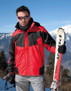 Seha | Coupe-Vent publicitaire pour homme Rouge Noir 1