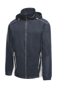 Jogge | Coupe-Vent Sport personnalisé pour homme Bleu marine Blanc