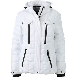 Nuka | Coupe-Vent Sport personnalisé pour femme Blanc Noir 1