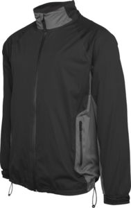 Teqoo | Coupe-Vent Sport publicitaire pour homme Noir Gris foncé