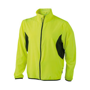 Yozy | Coupe-Vent Sport publicitaire pour homme Jaune Fluo Noir