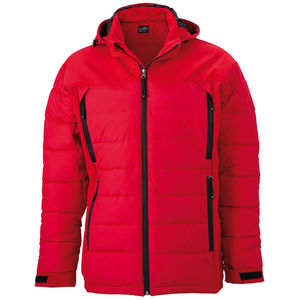 Doudoune personnalisable à capuche amovible homme Rouge