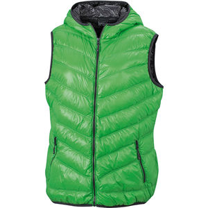 Doudoune personnalisable sans manches à capuche Vert Carbone