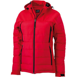 Doudoune personnalisé à capuche amovible femme Rouge