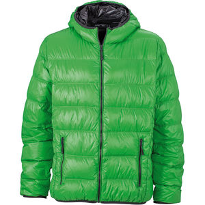 Doudoune personnalisé à capuche homme Vert Carbone