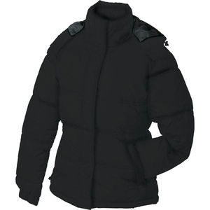 Doudoune publicitaire à capuche amovible femme Noir