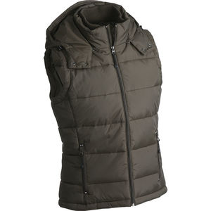 Doudoune personnalisable sans manches à capuche Marron foncé