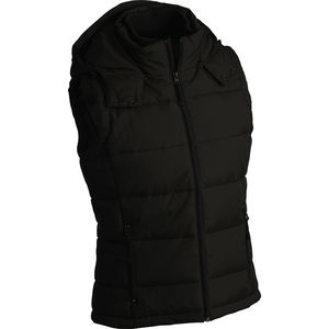 Doudoune personnalisable sans manches à capuche Noir