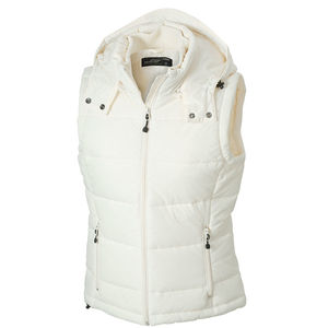 Doudoune publicitaire sans manches à capuche Ecru