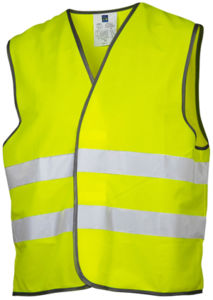 Gilet avec fermeture velcro vétement professionnel Jaune