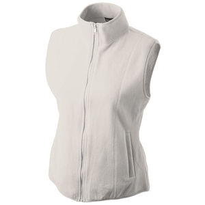 Gilet personnalisé polaire femme sans manches Blanc cassé