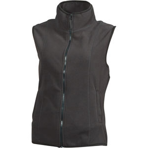 Gilet personnalisé polaire femme sans manches Gris foncé