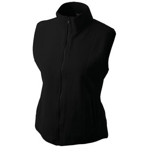 Gilet personnalisé polaire femme sans manches Noir