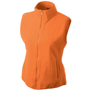 Gilet personnalisé polaire femme sans manches Orange