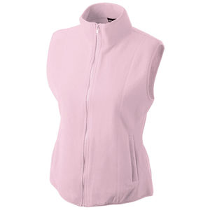 Gilet personnalisé polaire femme sans manches Rose clair