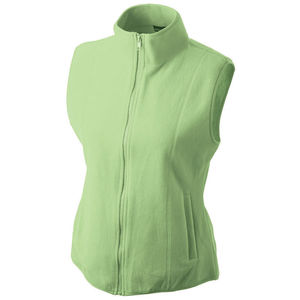 Gilet personnalisé polaire femme sans manches Vert citron
