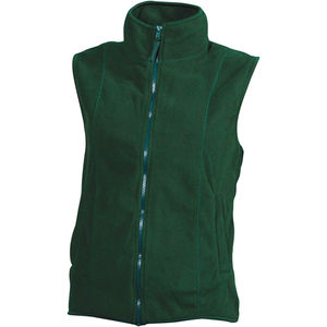 Gilet personnalisé polaire femme sans manches Vert foncé