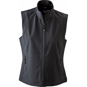 Gilet personnalisé softshell femme sans manches Noir