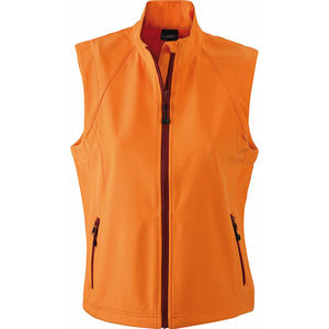 Gilet personnalisé softshell femme sans manches Orange