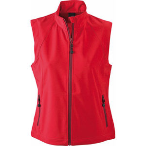 Gilet personnalisé softshell femme sans manches Rouge