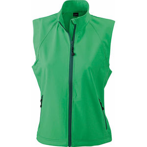 Gilet personnalisé softshell femme sans manches Vert