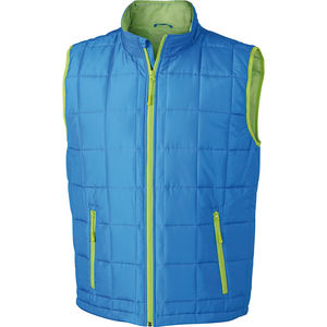 Gilet personnalisé technique homme sans manches Aqua Vert citron