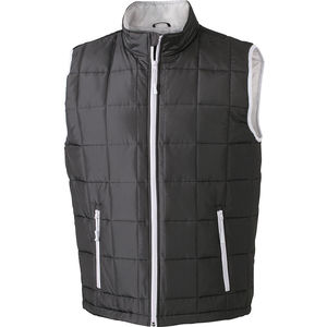 Gilet personnalisé technique homme sans manches Noir Argent