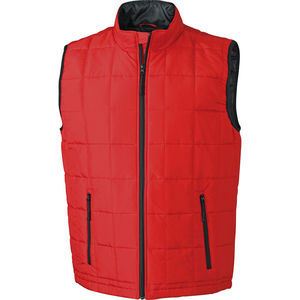 Gilet personnalisé technique homme sans manches Rouge Noir