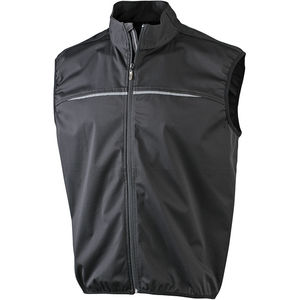 Gilet publicitaire cycliste homme Noir
