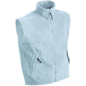 Gilet publicitaire polaire homme sans manches Bleu clair