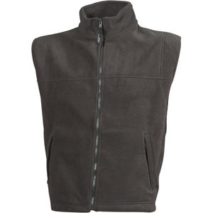 Gilet publicitaire polaire homme sans manches Gris foncé