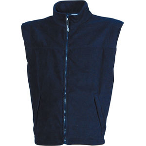 Gilet publicitaire polaire homme sans manches Marine