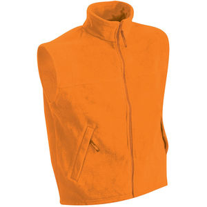 Gilet publicitaire polaire homme sans manches Orange