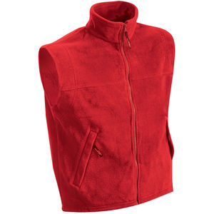 Gilet publicitaire polaire homme sans manches Rouge