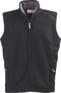 Gilet publicitaire polaire traité anti pilling Noir