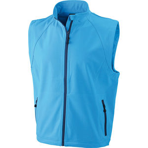 Gilet publicitaire softshell homme sans manches Azur