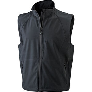Gilet publicitaire softshell homme sans manches Noir