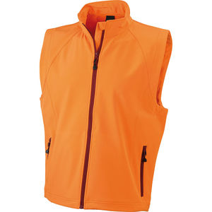 Gilet publicitaire softshell homme sans manches Orange
