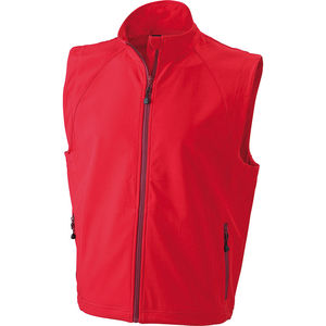 Gilet publicitaire softshell homme sans manches Rouge