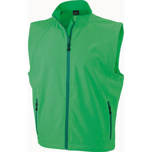 Gilet publicitaire softshell homme sans manches Vert