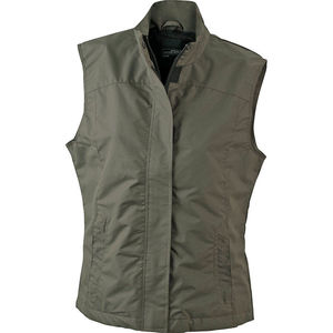 Gilet publicitaire technique femme sans manches Olive