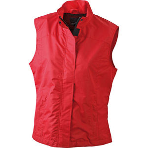 Gilet publicitaire technique femme sans manches Rouge