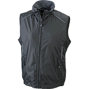 Gilet personnalisé polaire femme sans manches Noir