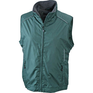Gilet personnalisé polaire femme sans manches Vert foncé